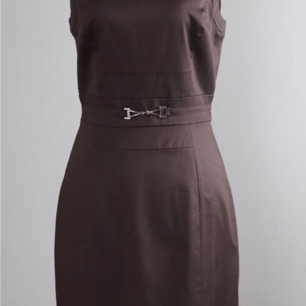 White House Black Market Brown Sleeveless Dress